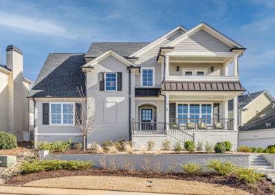 Luxury custom modern home exterior photo in Greenville, SC