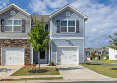 Bright townhome exterior photo in Greenville, SC