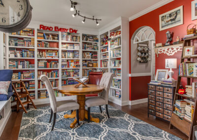 Cozy home library real estate photo in Greenville, SC