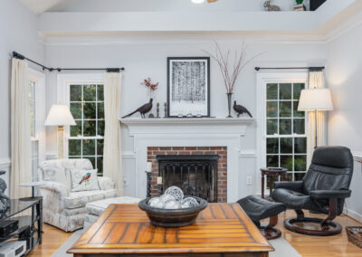 Beautifully decorated living room photo in Simpsonville, SC