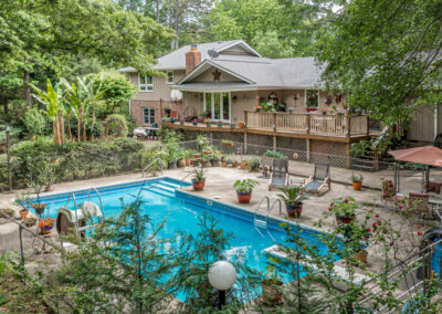 Backyard pool and patio photography in Greenville SC