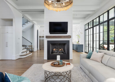 Luxury home living room interior photography in Greenville, SC