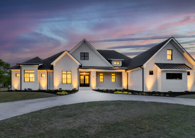 Sunset exterior photo for custom home builder in Greenville, SC