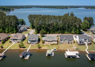 Aerial lake house photo from above in Greenwood, SC
